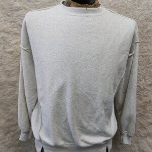 Aerie Mens Oversized White Terry Fabric Sweatshirt Size XXS